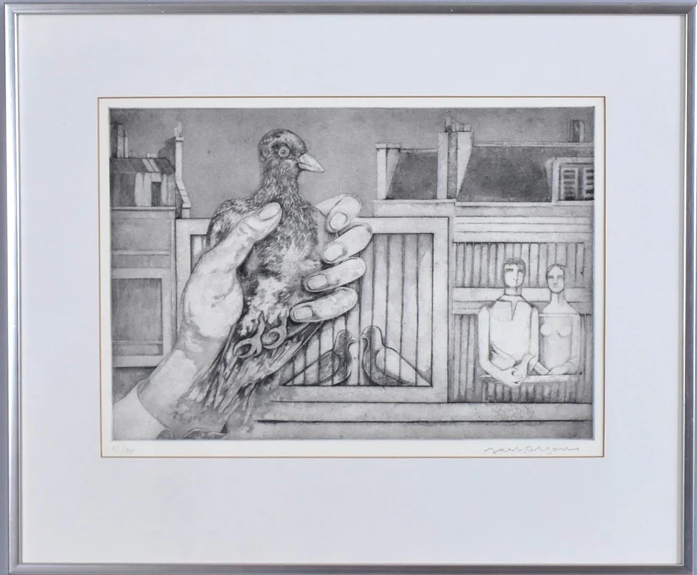 AXEL OLSON. Etsning. — Engravings & Prints — Halmstads Auktionskammare