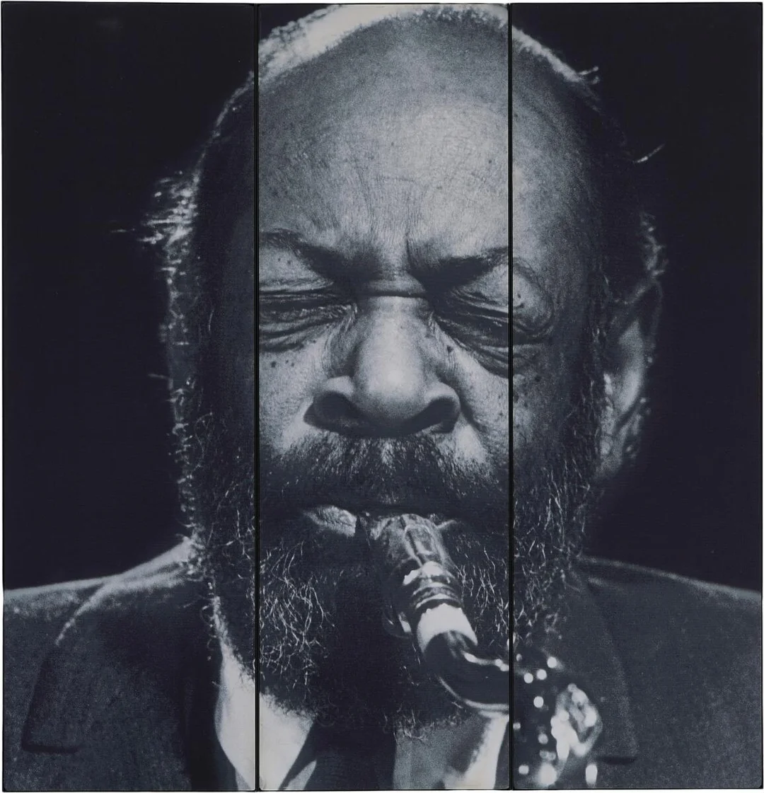 Jan Persson: “Coleman Hawkins”. Triptych. Unsigned. Photostat. Each 140×50 cm. (140×150 cm. in total) (3) — Collector's items/Memorabilia — Bruun Rasmussen