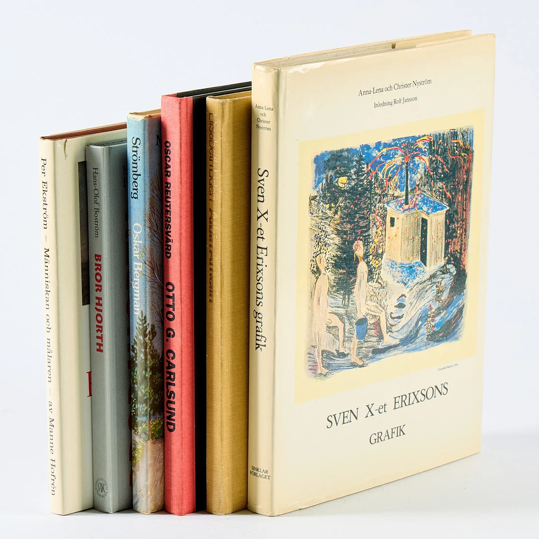 BÖCKER, 6 volymer konstnärsmonografier. — Books — Uppsala Auktionskammare
