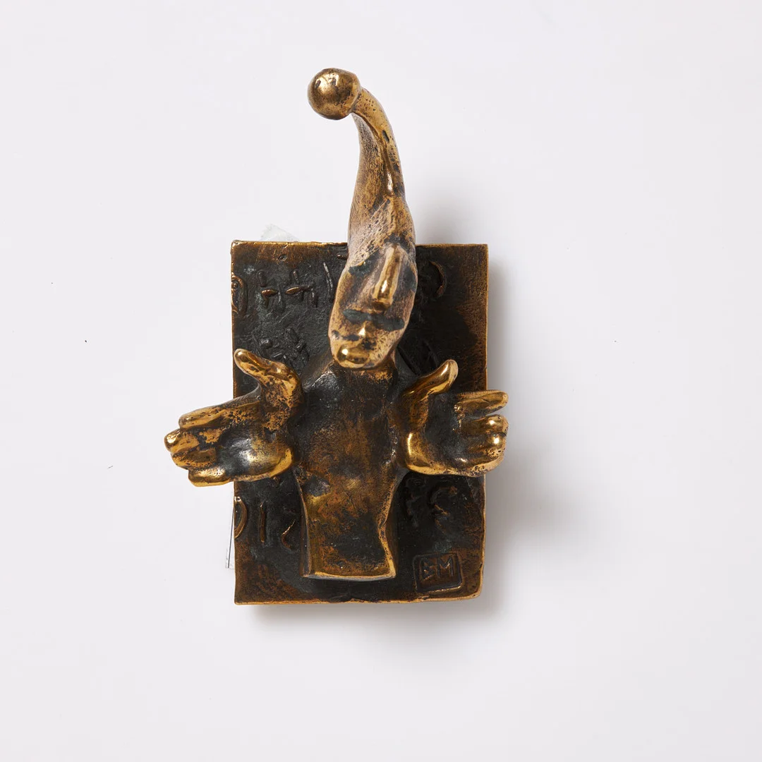 BROR MARKLUND. Väggskulptur, "Gycklaren", brons, monogramsignerad. — Sculptures & Bronzes — Stockholms Auktionsverk Sickla
