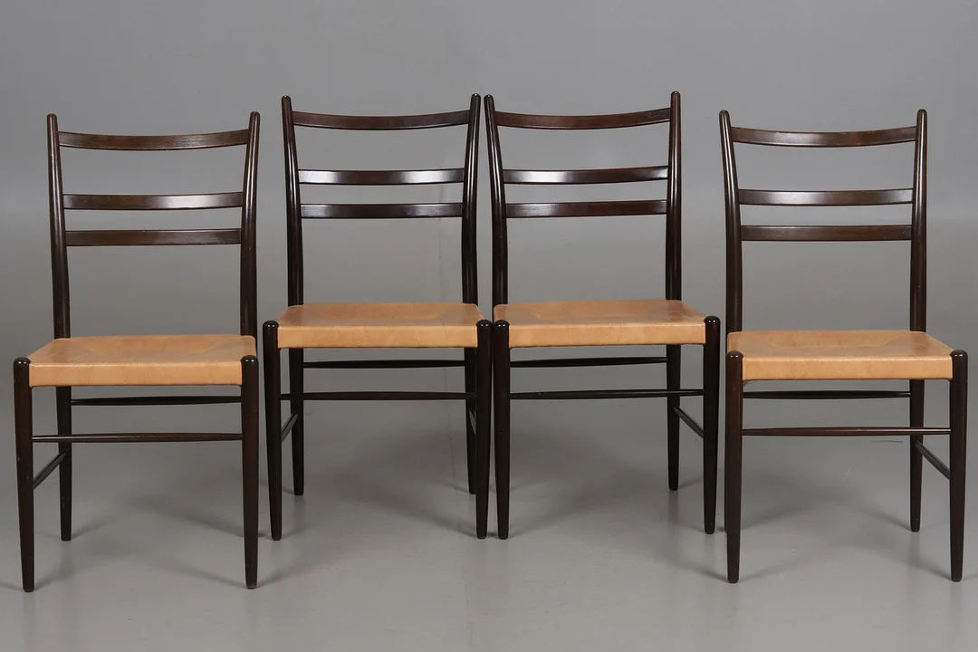 YNGVE EKSTRÖM. STOLAR, 4 st, "Gracell", plakettmärkta Gemla, Diö. Sverige. — Armchairs & Chairs — Örebro Stadsauktioner