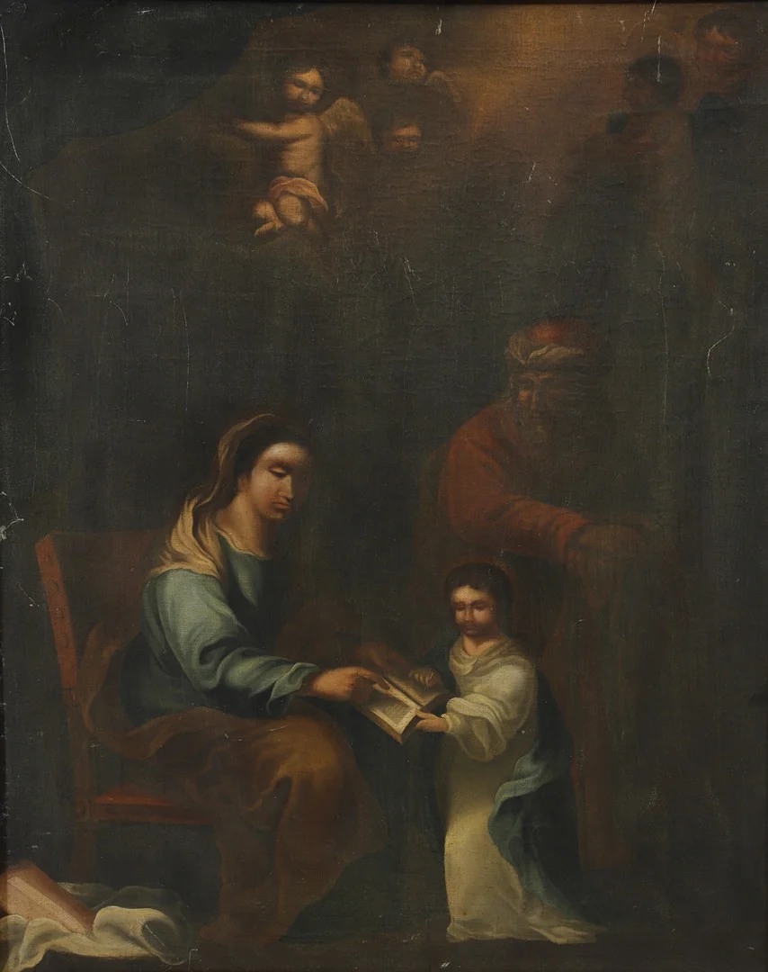 OIDENTIFIERAD KONSTNÄR. Religiöst motiv, olja på duk, signerad, daterad 1793. — Paintings — Växjö Auktionskammare