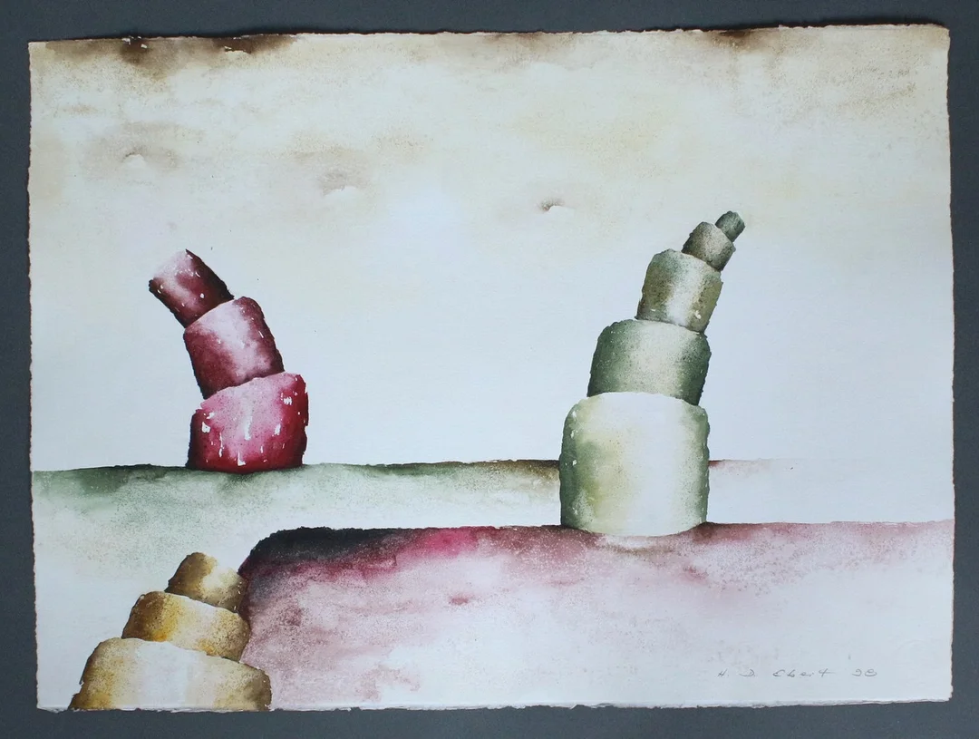 HEINZ DIETER EBERT. Mischtechnik, signiert, 1998, ca. 47 x 65 cm. — Drawings — Stockholms Auktionsverk Düsseldorf/Neuss
