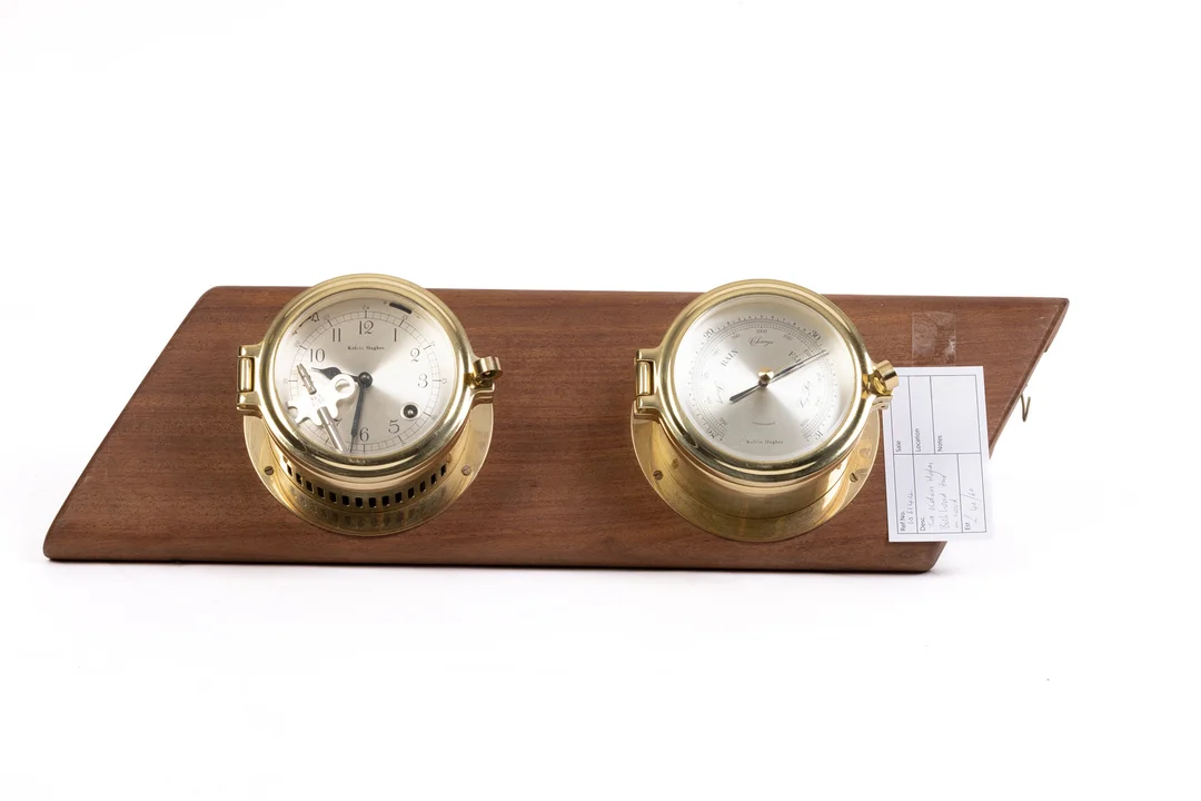 TWO KELVIN HUGHES BULKHEAD INSTRUMENTS. — Technica & Nautica — Griffin’s Auctioneers
