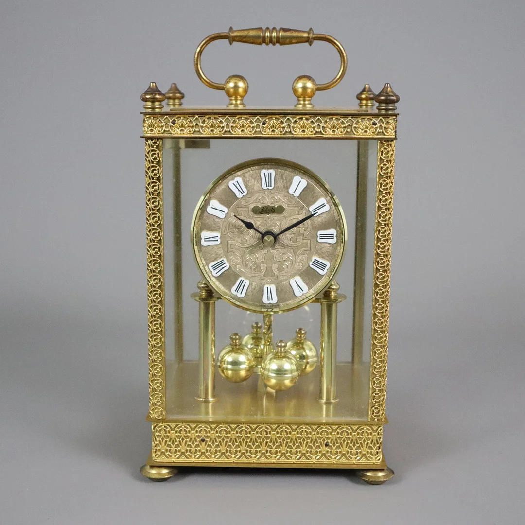 Drehpendeluhr - August Schatz & Söhne, Deutschland, ca. 1950/60er Jahre. — Mantel clocks — Auktionshaus Blank