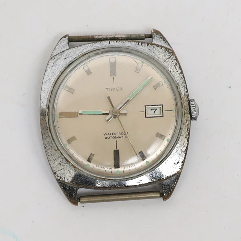 HERRARMBANDSUR, Timex, Automatic, stålboett. — Wristwatches — Falun Auktionsbyrå