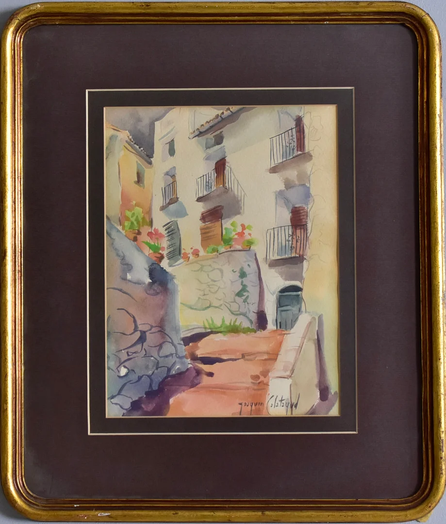 OIDENTIFIERAD KONSTNÄR. Akvarell. — Paintings — Halmstads Auktionskammare