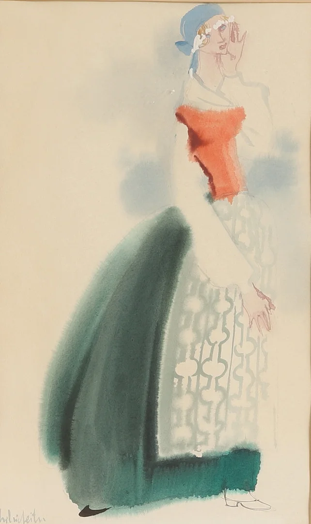 SILVIA LEITU. Akvarell, signerad. — Paintings — RA Auktionsverket Norrköping