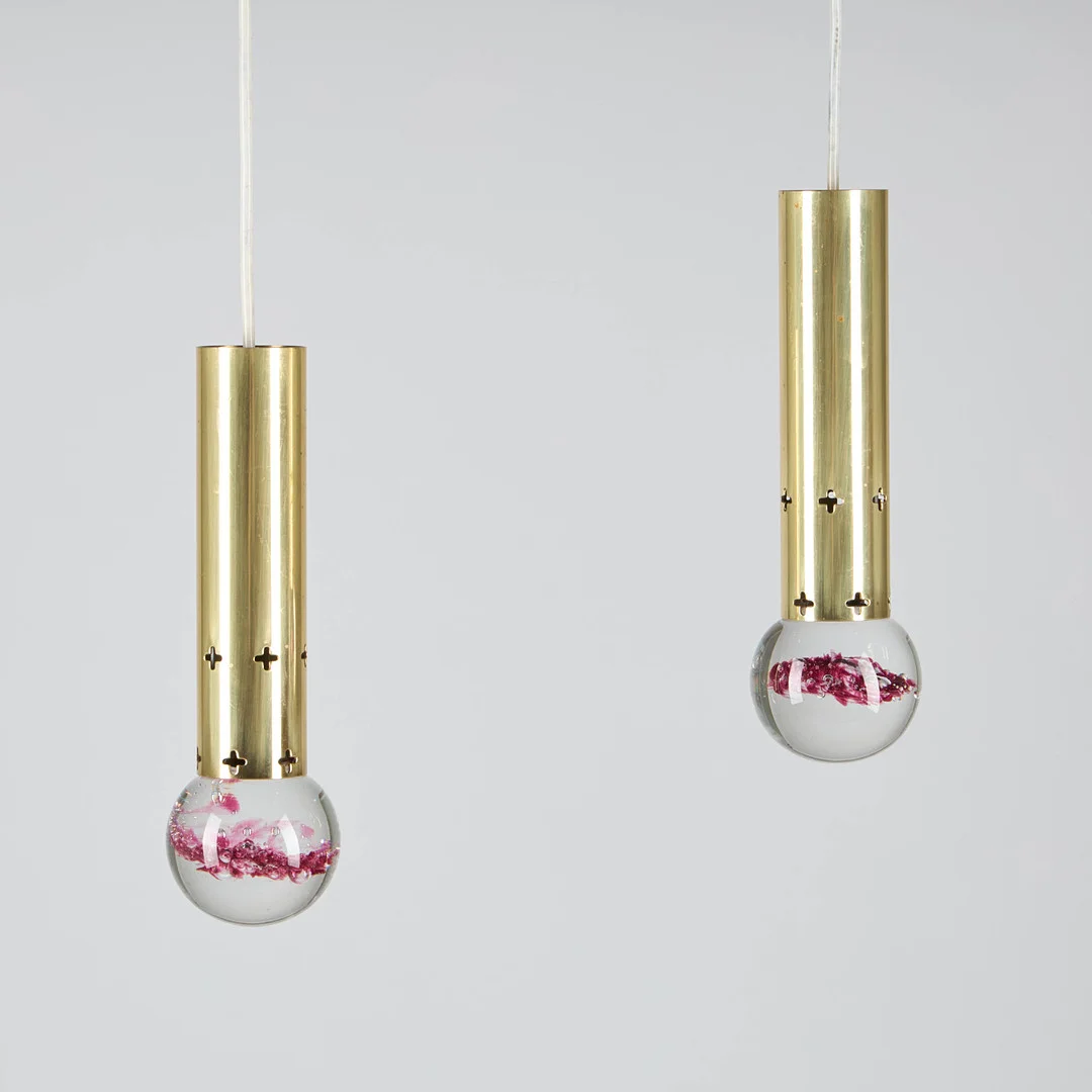 HELMER ANDERSSON. Fönsterlampor, 2 stycken, "Kulan", Örsjö för IKEA, 1970-tal. — Ceiling lights — Stockholms Auktionsverk Helsinki