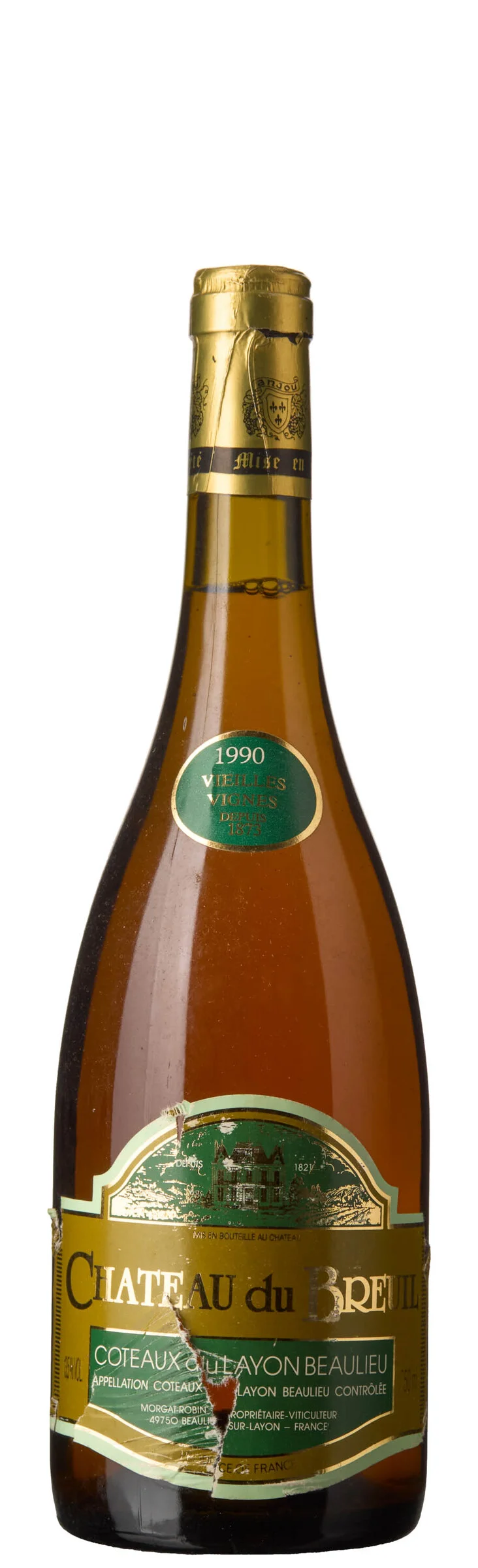 1 x Coteaux du Layon Beaulieu Vieilles Vignes 1990, Chateau du Breuil — 1 x Coteaux du Layon Beaulieu Vieilles Vignes 1990, Chateau du Breuil — Vin/Vin — Blomqvist