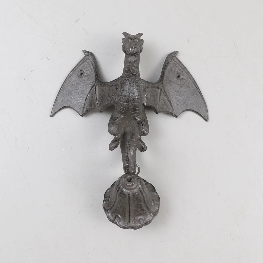 DÖRRKLOCKA, gjutjärn, drake, samtida. — Other metals — RA Auktionsverket Norrköping