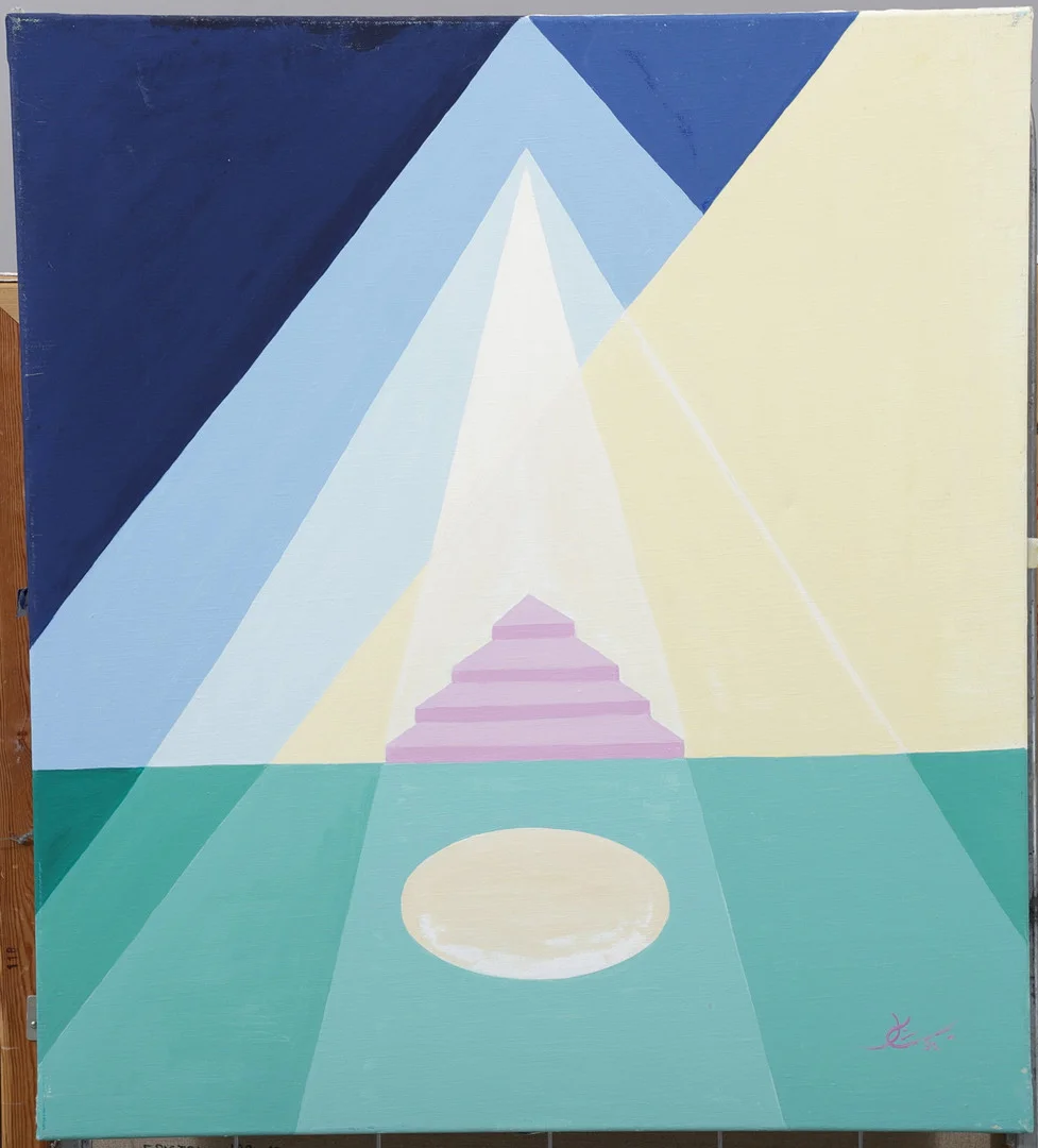 CHRISTIN OHLIN (1946-2025). "Sigma", olja på duk, signerad och daterad -93. — Paintings — Växjö Auktionskammare