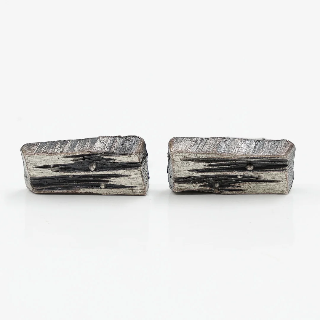 KARL LAINE, MANSCHETTKNAPPAR, 1 PAR, STERLINGSILVER, T7 (1972) FINLAND. — Cufflinks & Tie Pins — Auktionskammaren Sydost Kalmar