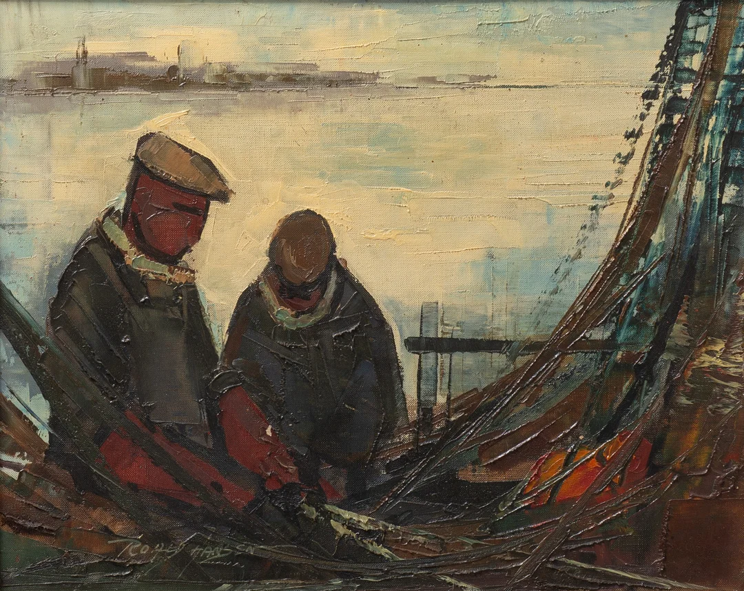 ROALD HANSEN. (1938-2018). Olie på lærred. Danmark. midten af 1900-tallet. — Paintings — Sørensen Auktioner