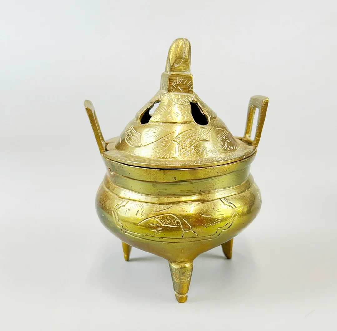 CHINESE BRASS LIDDED CENSOR. — Other — Chalkwell Auctions