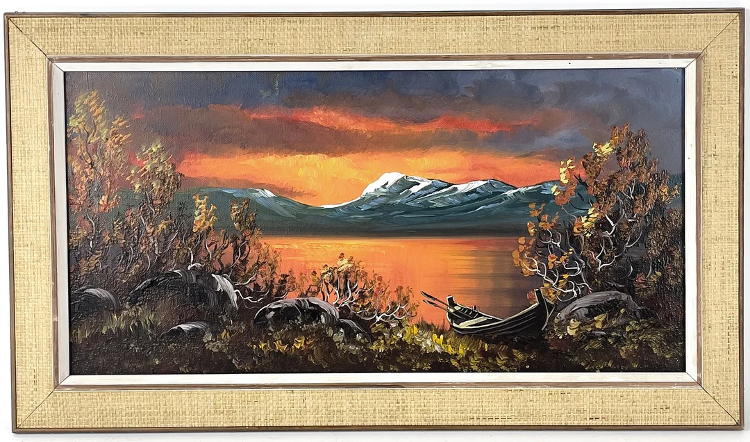 OKÄND KONSTNÄR. Fjällandskap, olja på duk. — Paintings — Roslagens Auktionsverk