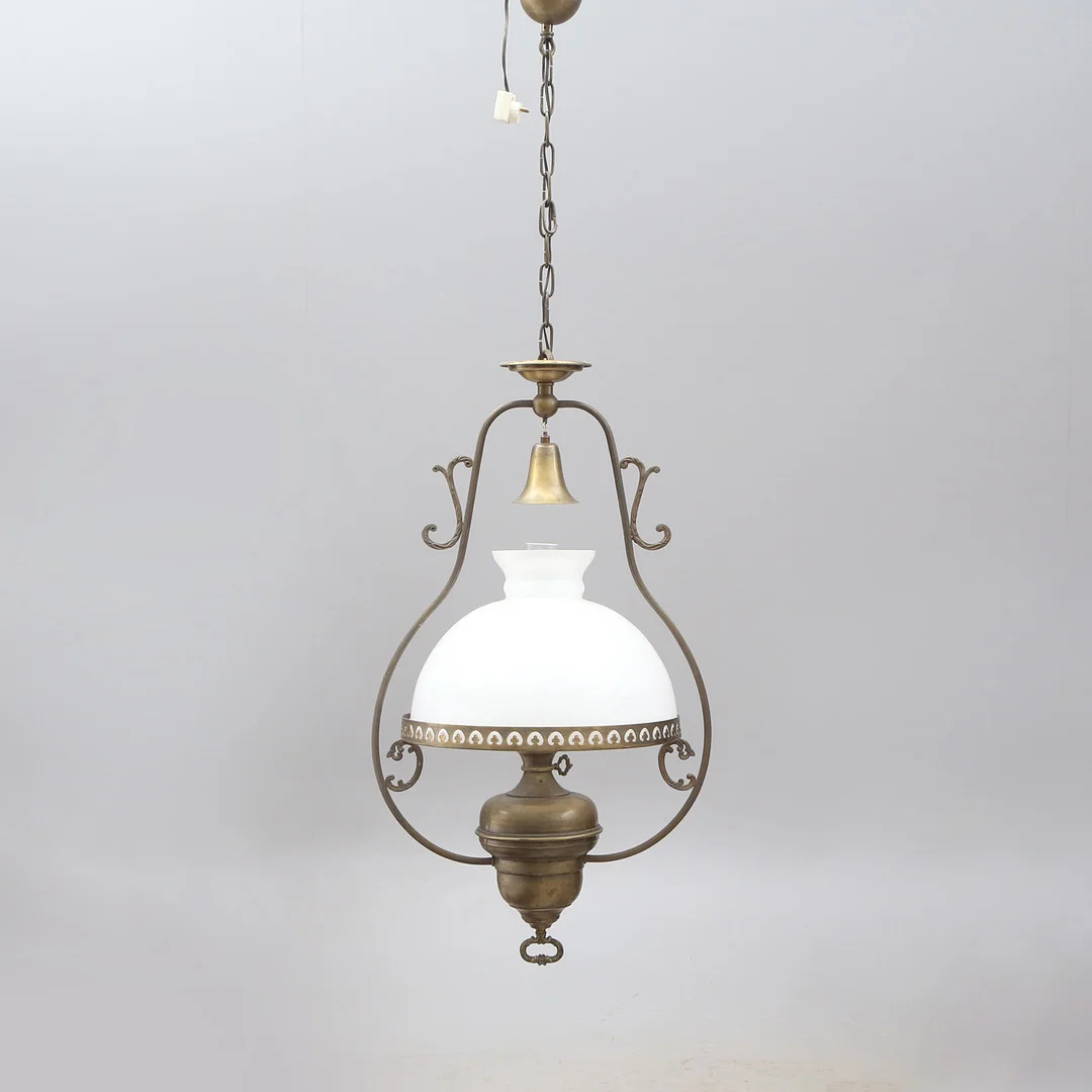 TAKLAMPA, glas/metall. — Ceiling lights — Kalmar Auktionsverk