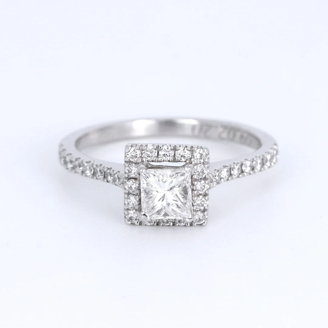 0.52CT PRINCESS CUT DIAMOND SOLITAIRE. — Rings — Chalkwell Auctions