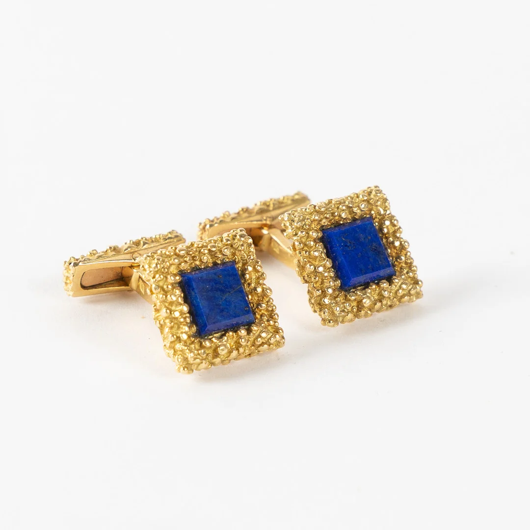 MANCHETTKNAPPAR, 1 par, 18K guld, Frankrike. — Cufflinks & Tie Pins — Stockholms Auktionsverk Helsingborg