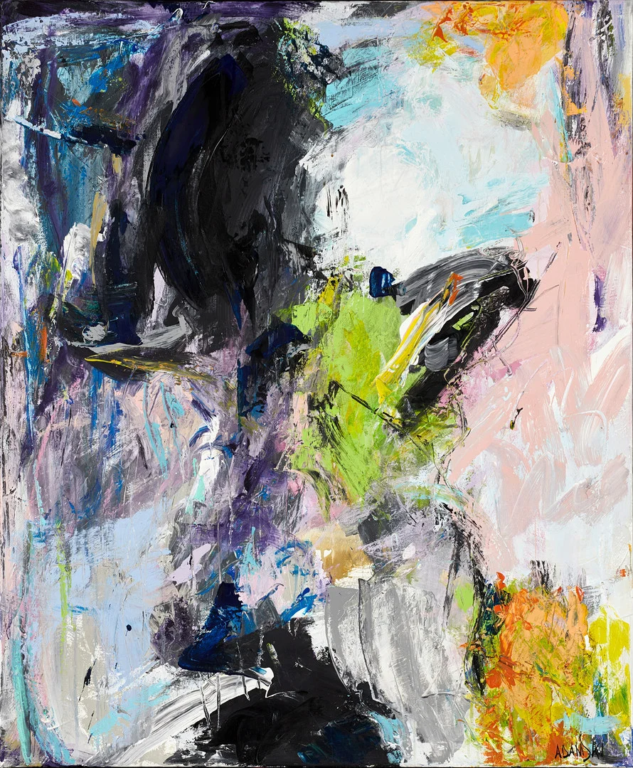 ANTONI ADAMSKI (1955-). Abstrakt komposition, olja på duk, signerad ADAMSKI. — Paintings — Crafoord Auktioner Stockholm