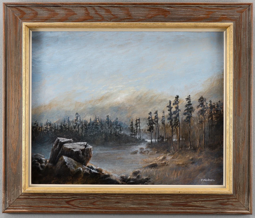 PERTTI ANTEROW VÄISÄNEN. "LANDSKAP MED STEN". — Paintings — Karlstad Hammarö Auktionsverk