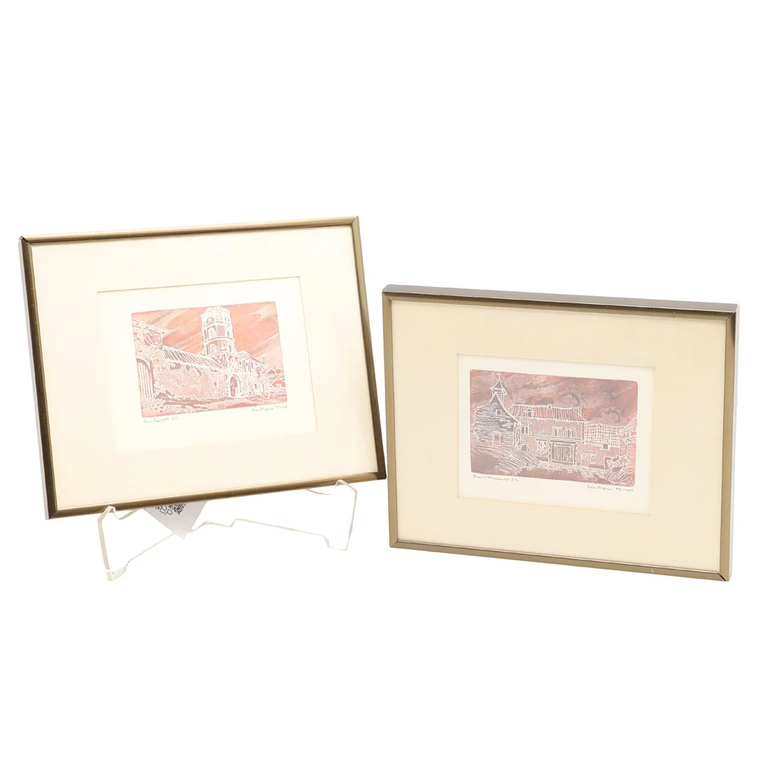 A** BAYDEN (20TH/21ST CENTURY). BATTLE OF WATERLOO INTEREST: FARME PAPELOTTEL; FARME D' HOUGOUMONT, A PAIR. — Engravings & Prints — Lawrences Auctioneers