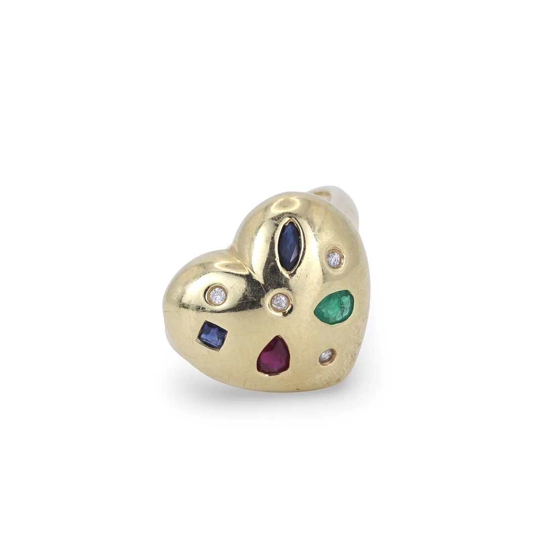 14CT GEMSTONE SET RING. — Rings — Chalkwell Auctions