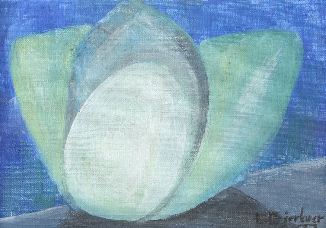 LARS BJERTNER. Blomma, olja på pannå, signerad L. Bjertner -77. — Paintings — Helsingborgs Auktionskammare