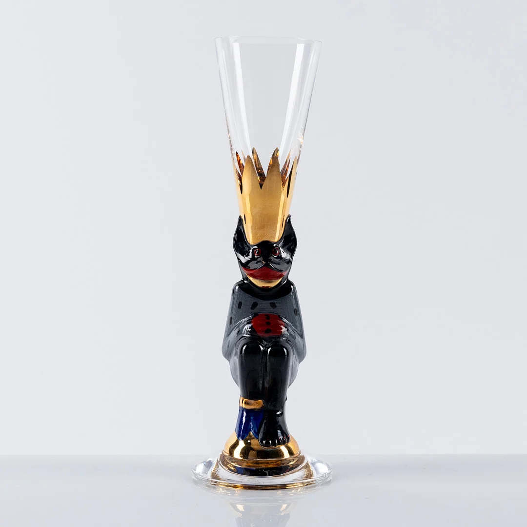 GUNNAR CYRÉN. Snapsglas, "Djävulsglas", grå, Nobelservisen, Orrefors, 2009. — Art glass — Auktionshuset Kolonn