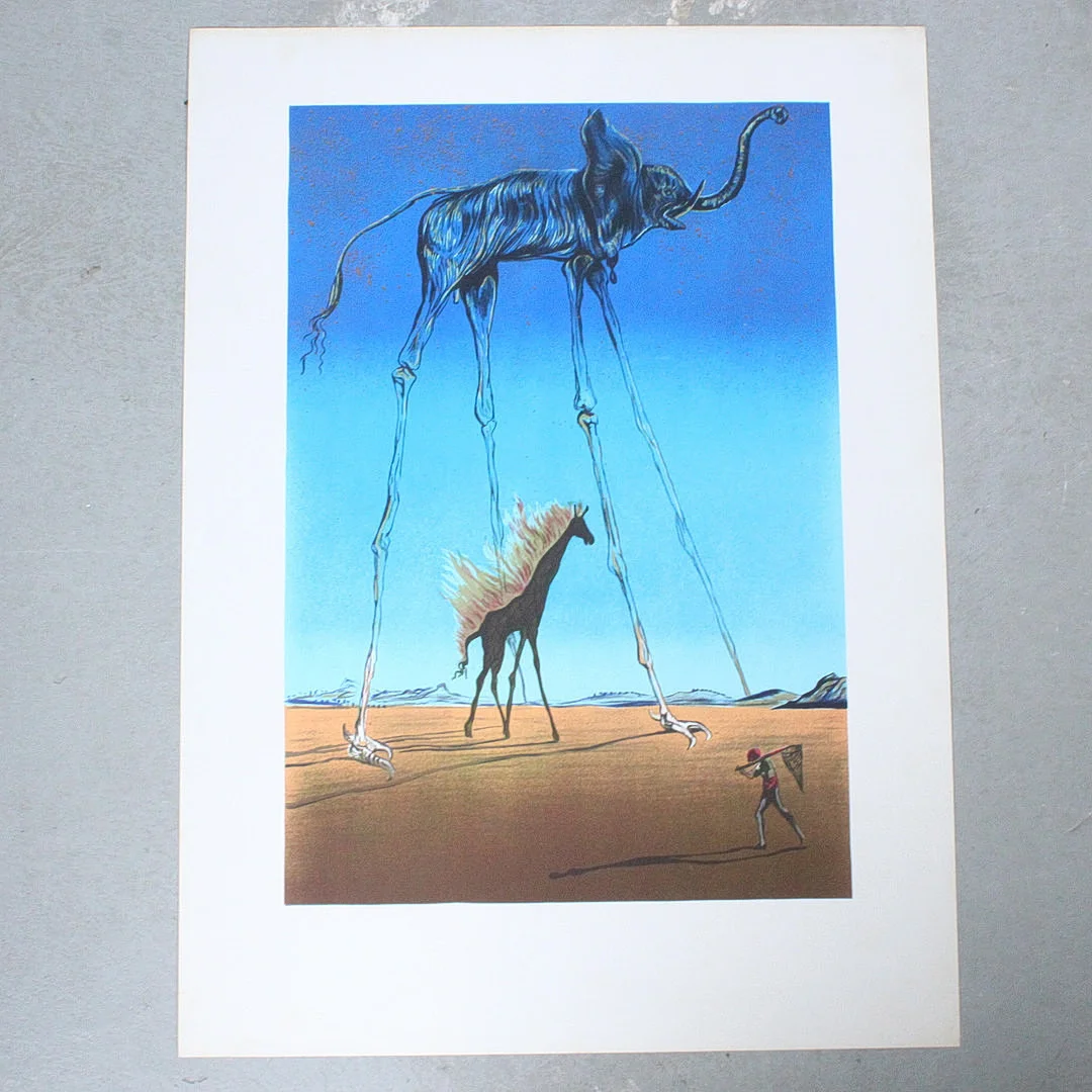 SALVADOR DALI (1904-1989). NACH. Druck, "Eléphants et girafes". — Engravings & Prints — Stockholms Auktionsverk Düsseldorf/Neuss