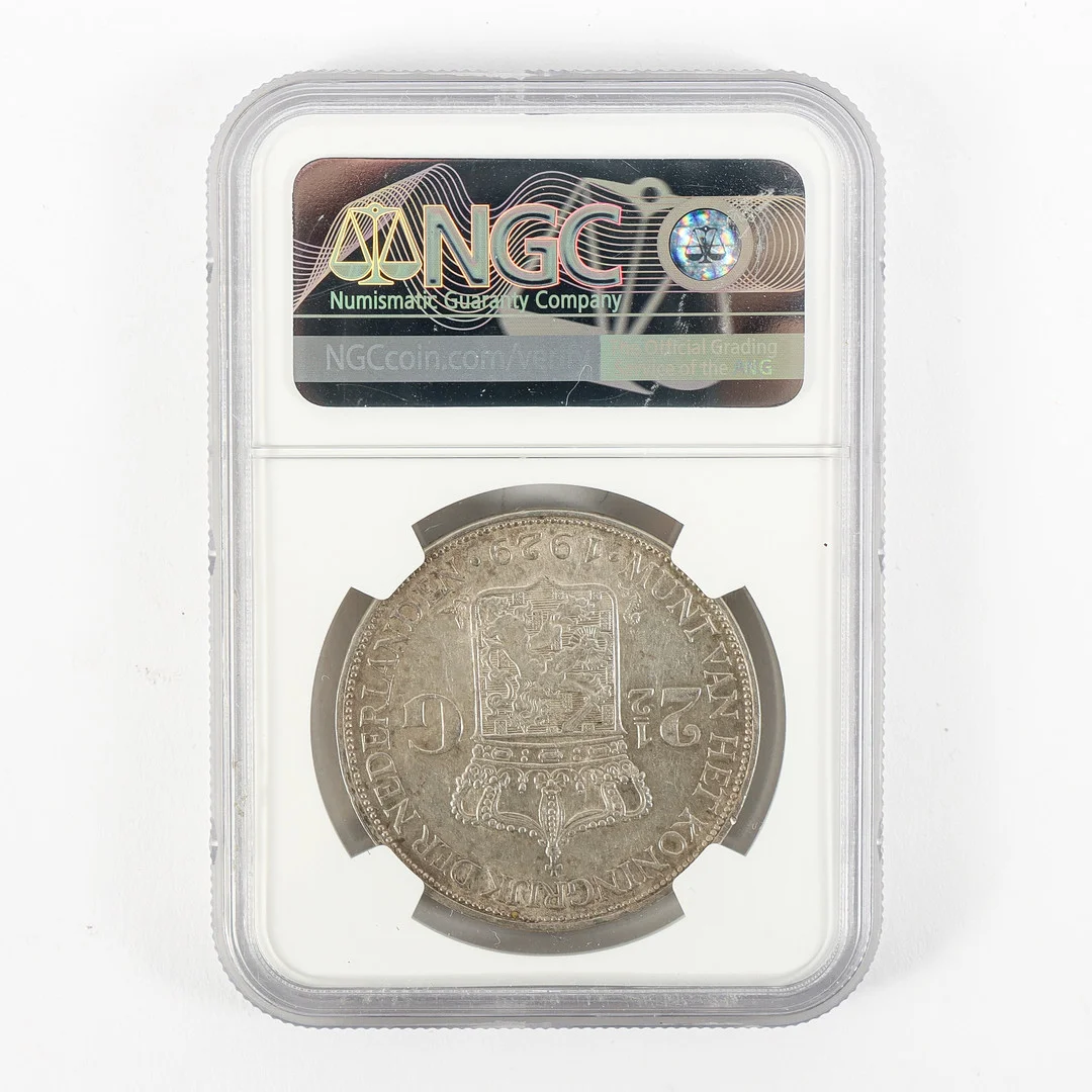 MYNT Nederländerna 2½ Gulden 1929. — Coins & Banknotes — Karlstad Hammarö Auktionsverk