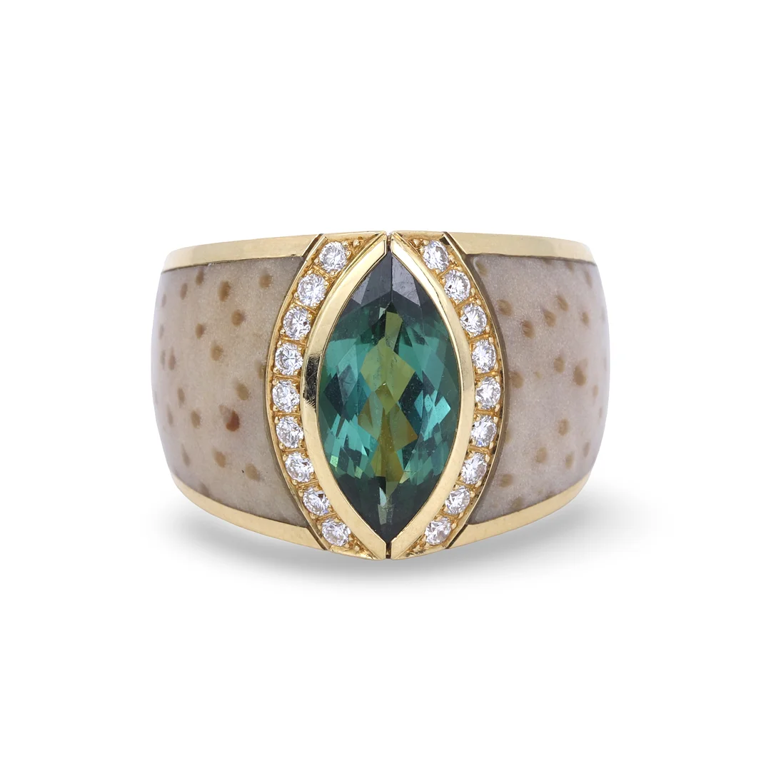 18CT TOURMALINE RING. — Rings — Chalkwell Auctions