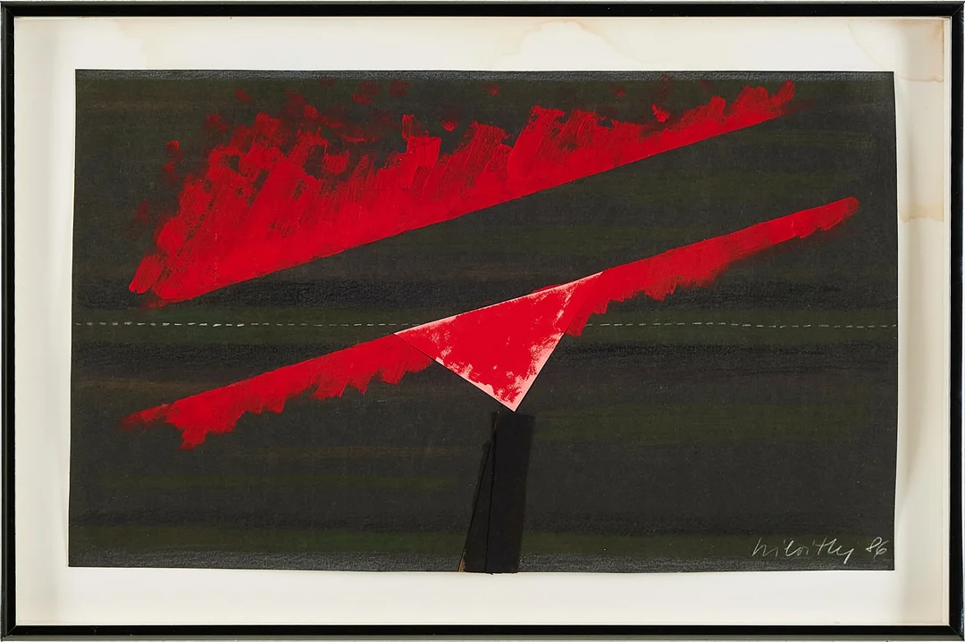 MARGIT SZILVIZKY ( UNG. 1931-2018). Komposition - collage, signerad, -86. — Paintings — Stockholms Auktionsverk Magasin 5