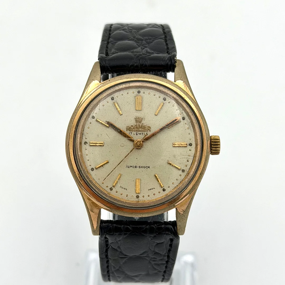 ROAMER, armbandsur, 1950/60-tal, manuell, gulddoublé. — Wristwatches — Skandia Auktion