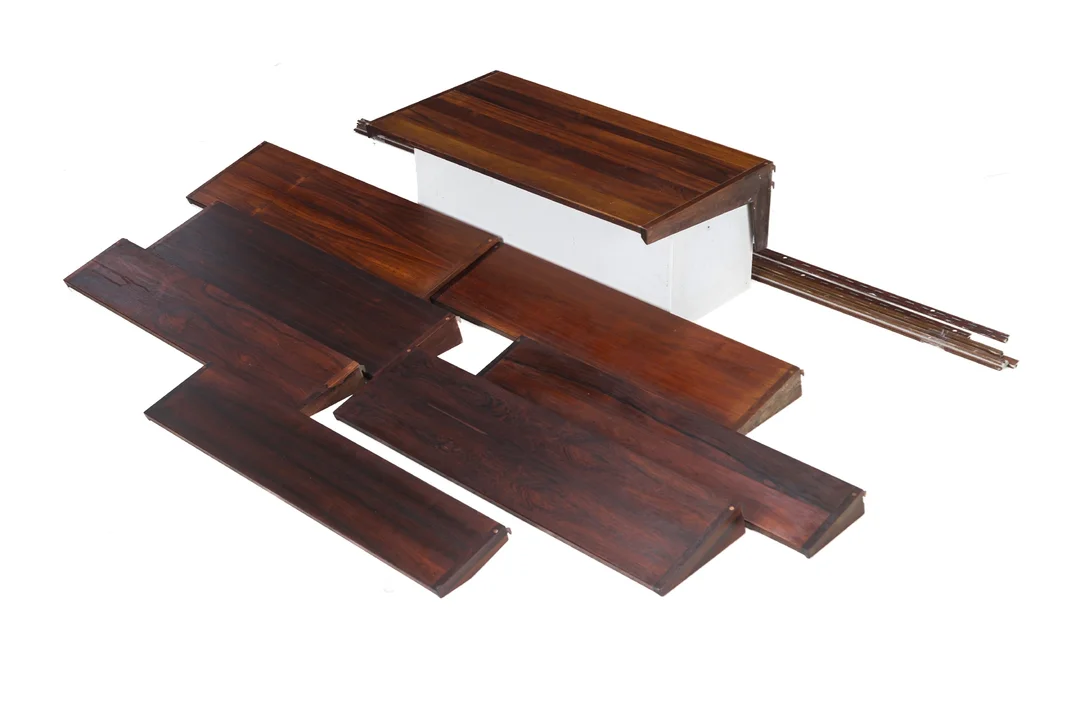 Kai Kristiansen for Feldballe Møbelfabrik. FM wall-mounted shelving system, rosewood (35) — Furniture/Shelving — Lauritz