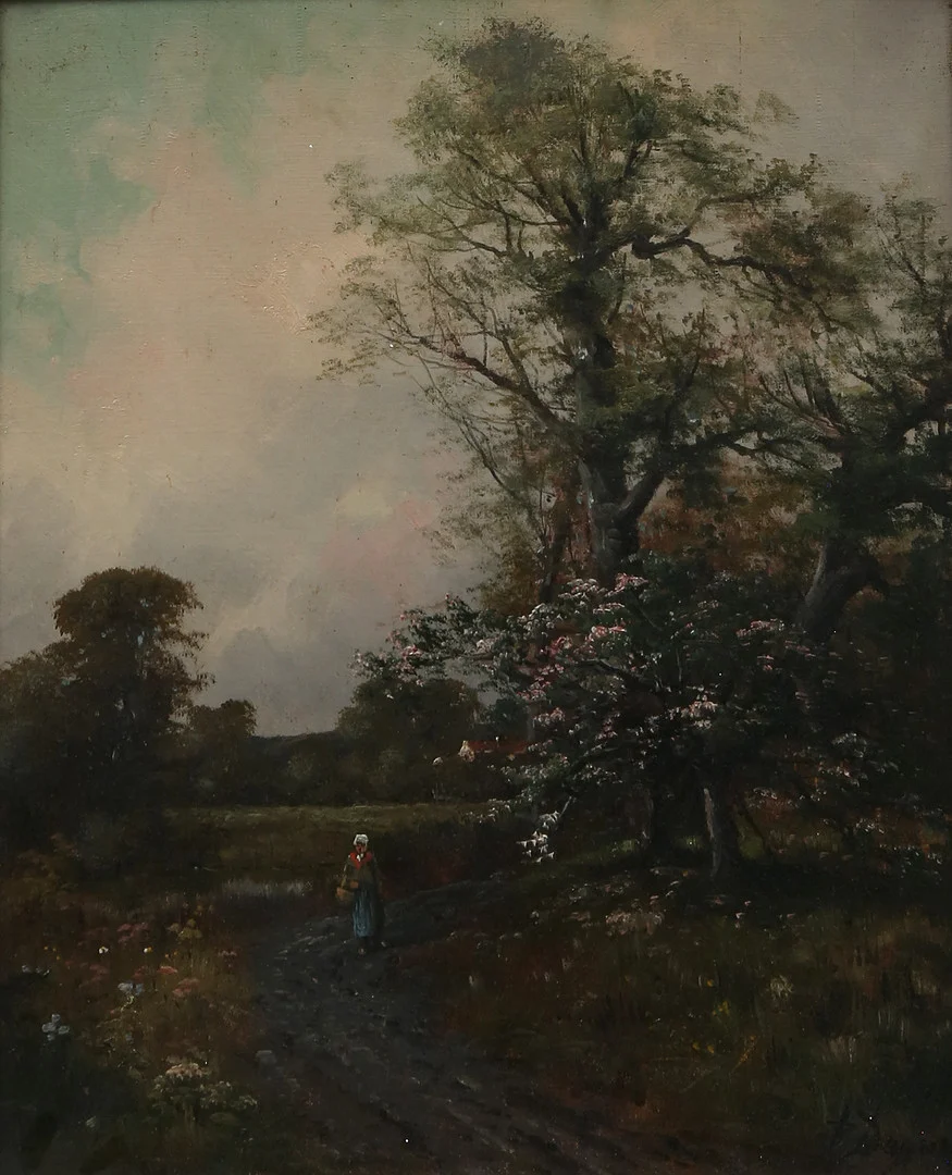 PROBABLY FRENCH SCHOOL, 19TH CENTURY. Lively landscape. — Paintings — Balclis