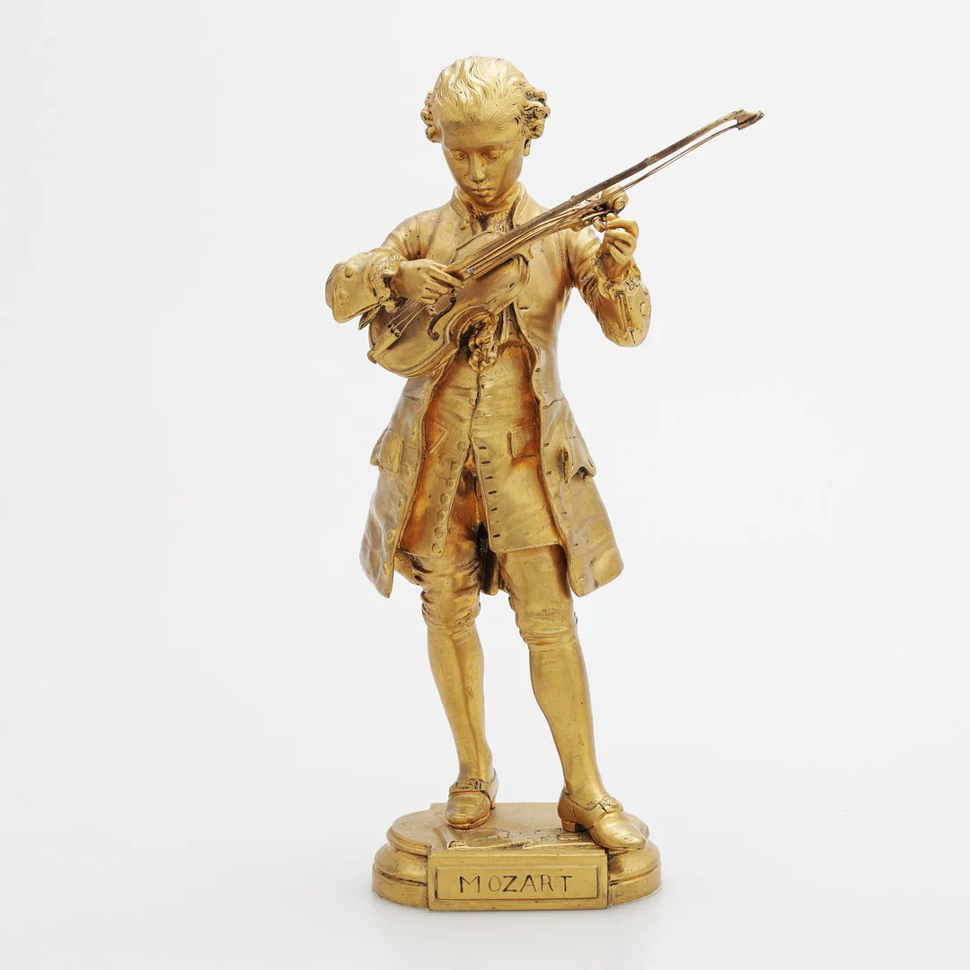 SKULPTUR, mässing, Mozart, Jean-Louis Grégoire, 1800/1900-tal. — Sculptures & Bronzes — Växjö Auktionskammare