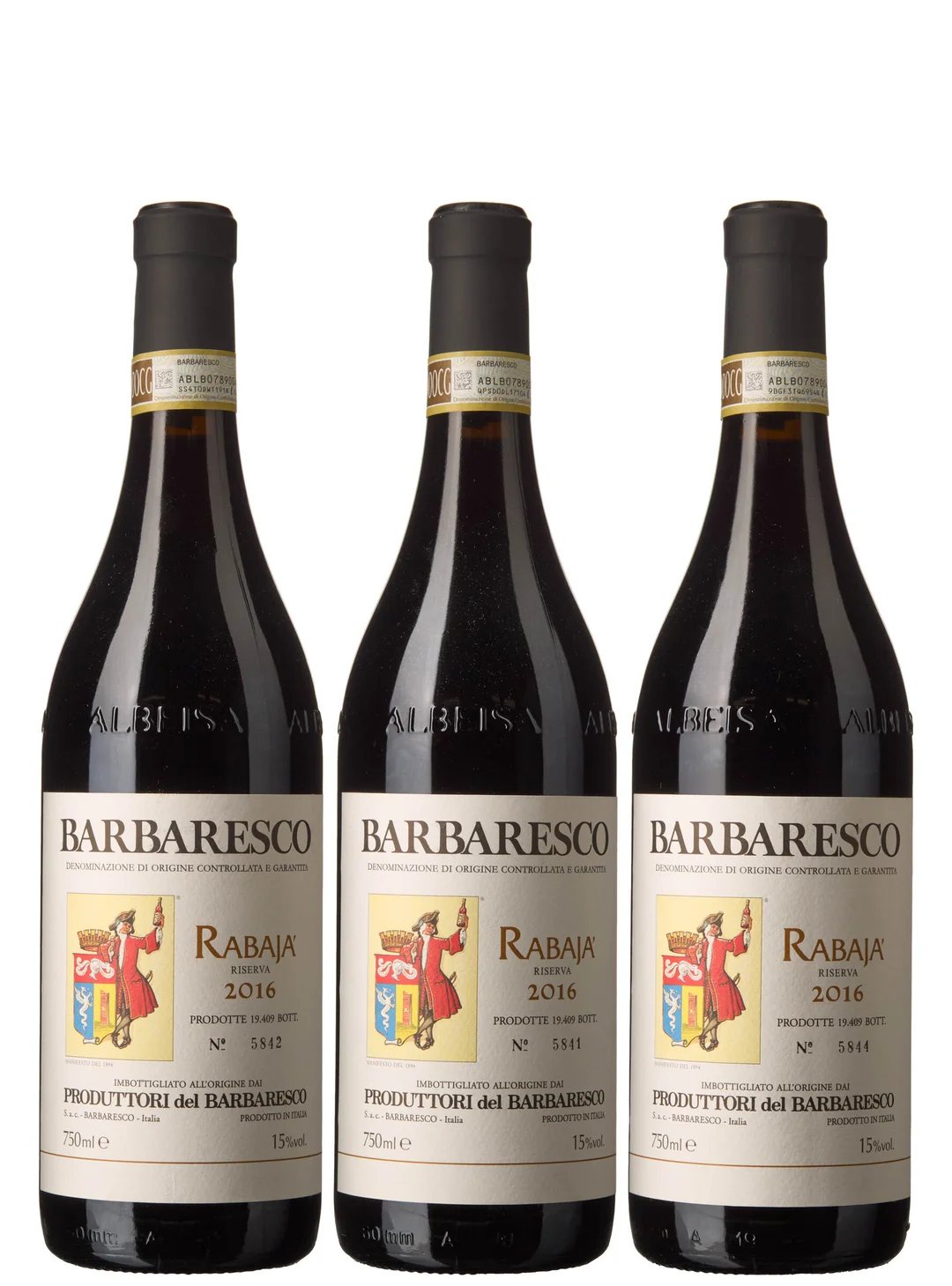 3 x Barbaresco Riserva Rabaja 2016, Produttori del Barbaresco — 3 x Barbaresco Riserva Rabaja 2016, Produttori del Barbaresco — Vin/Vin — Blomqvist