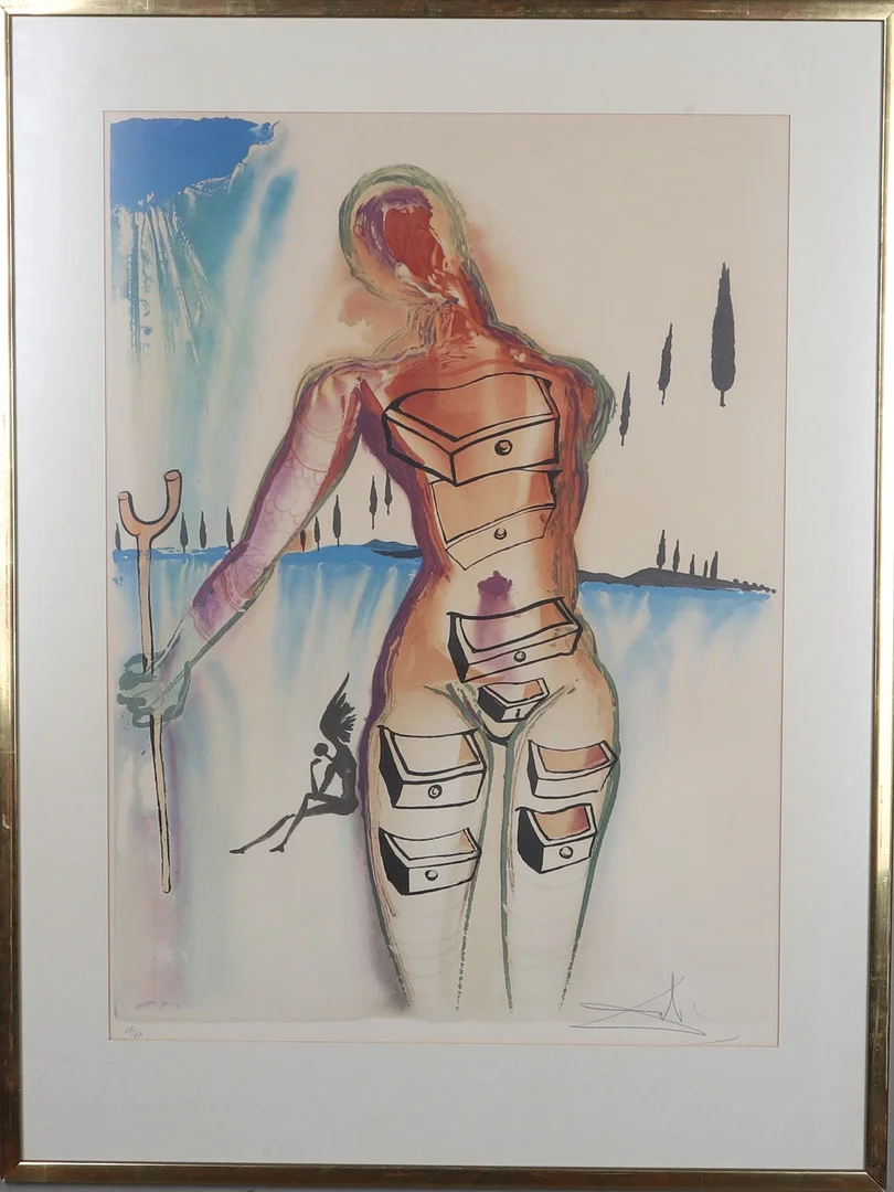 SALVADOR DALÍ. Färglitografi, "Port Lligat Vénus Aux", signerad och numrerad 236/250. — Engravings & Prints — Gomér & Andersson Norrköping
