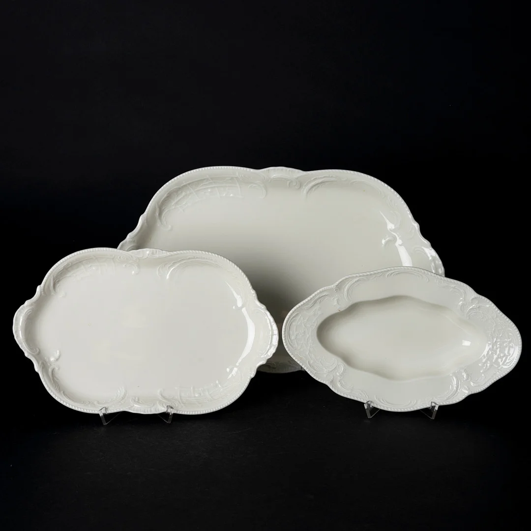 UPPLÄGGNINGSFAT, 3 st, porslin, Snassouci, Rosenthal, Tyskland. — European — Auktionshuset Kolonn