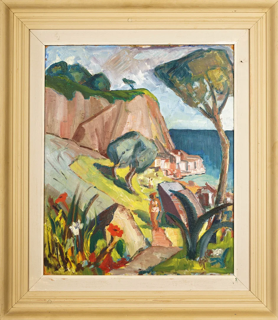 HJALMAR KRÖGER. Olja på pannå, Landskapsmotiv, Signerad. — Paintings — Norrlands Auktionsverk
