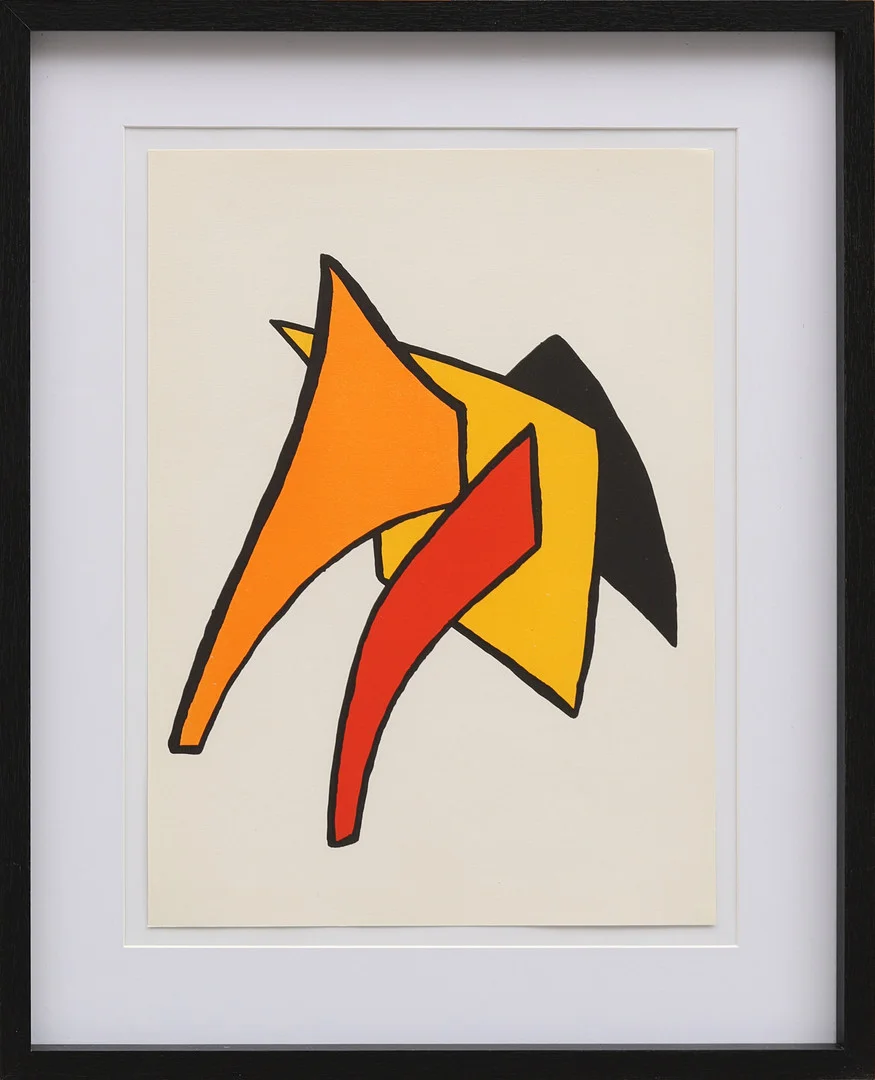 ALEXANDER CALDER. Originallitografi ur Derrière le Miroir nr 141 1963. — Engravings & Prints — Crafoord Auktioner Malmö