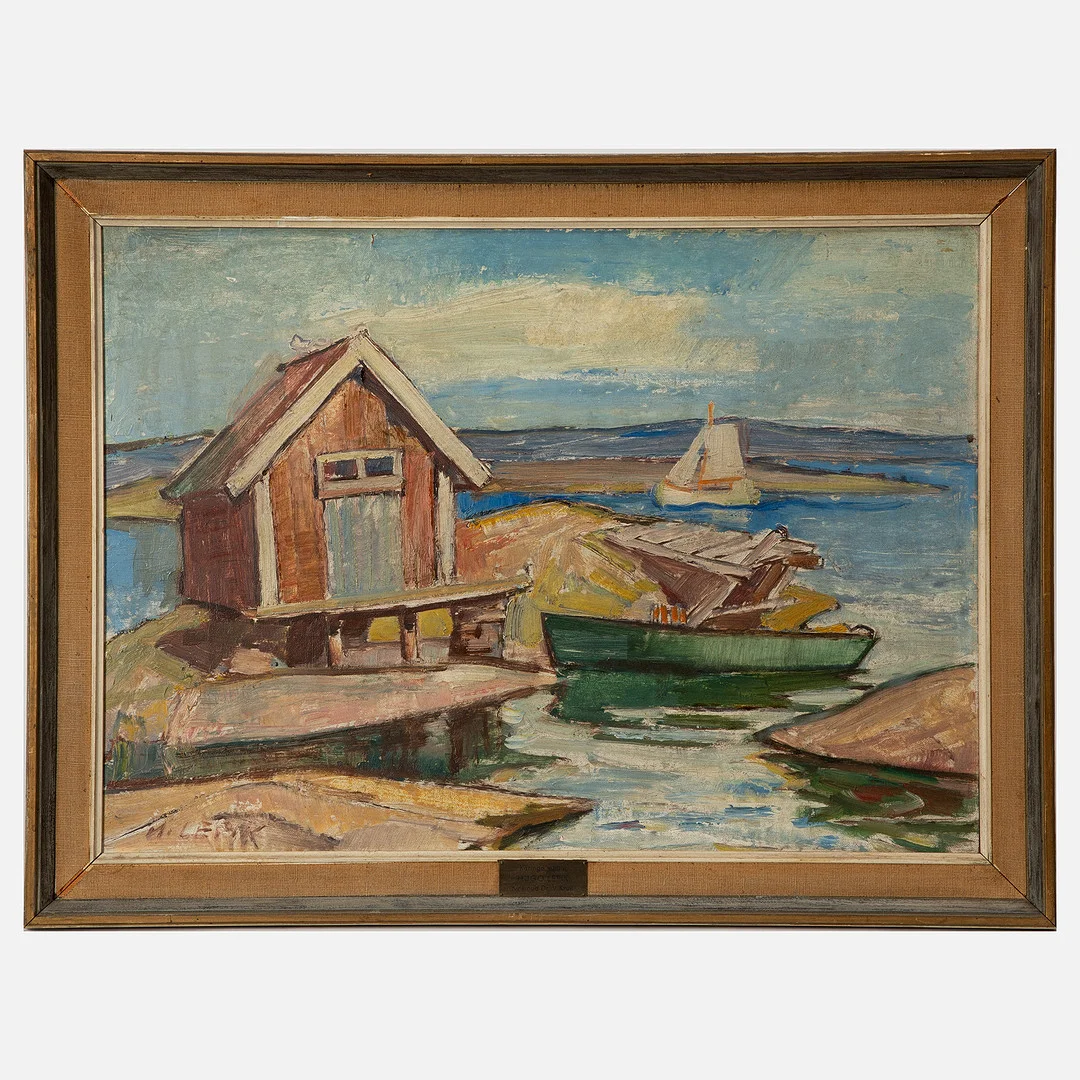 HUGO LEPIK. Olja på duk, signerad. — Paintings — Stockholms Auktionsverk Göteborg
