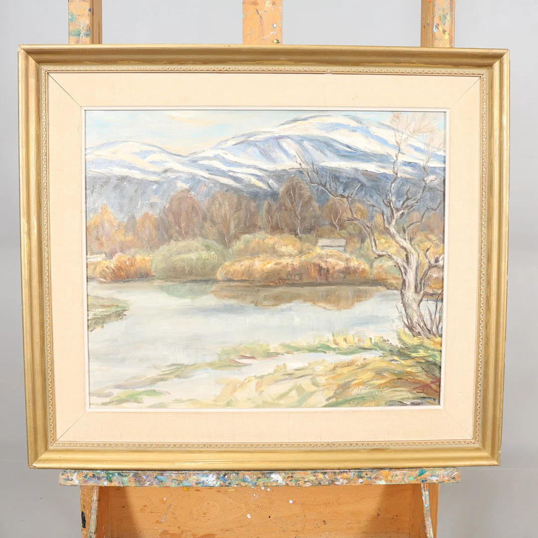 OIDENTIFIERAD KONSTNÄR. OLJA PÅ DUK, signerad. — Paintings — Höörs Auktionshall