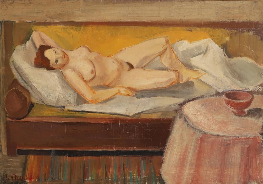 CARL MAGNUS FRANKLIN. Olja på duk, signerad. — Paintings — RA Auktionsverket Norrköping