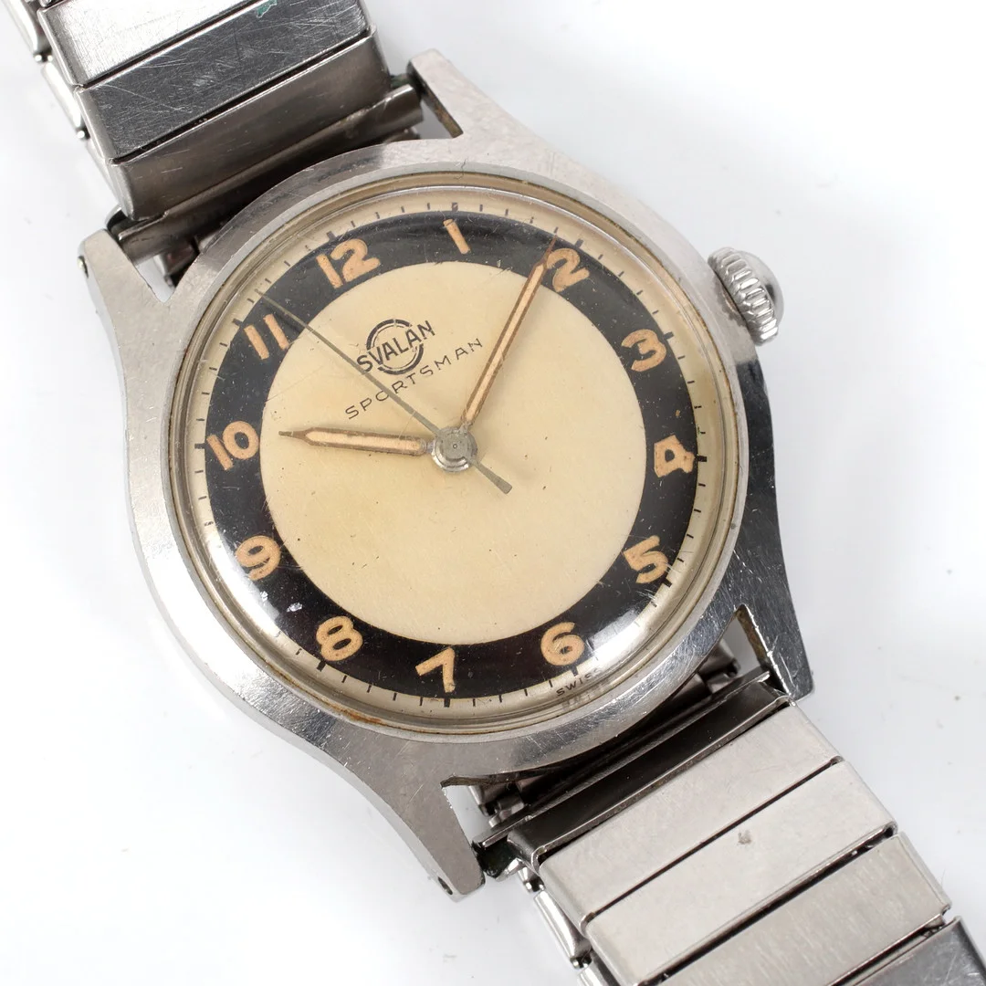 ARMBANDSUR, manuellt uppdrag, Sportsman, Svalan. — Wristwatches — Stadsauktion Sundsvall