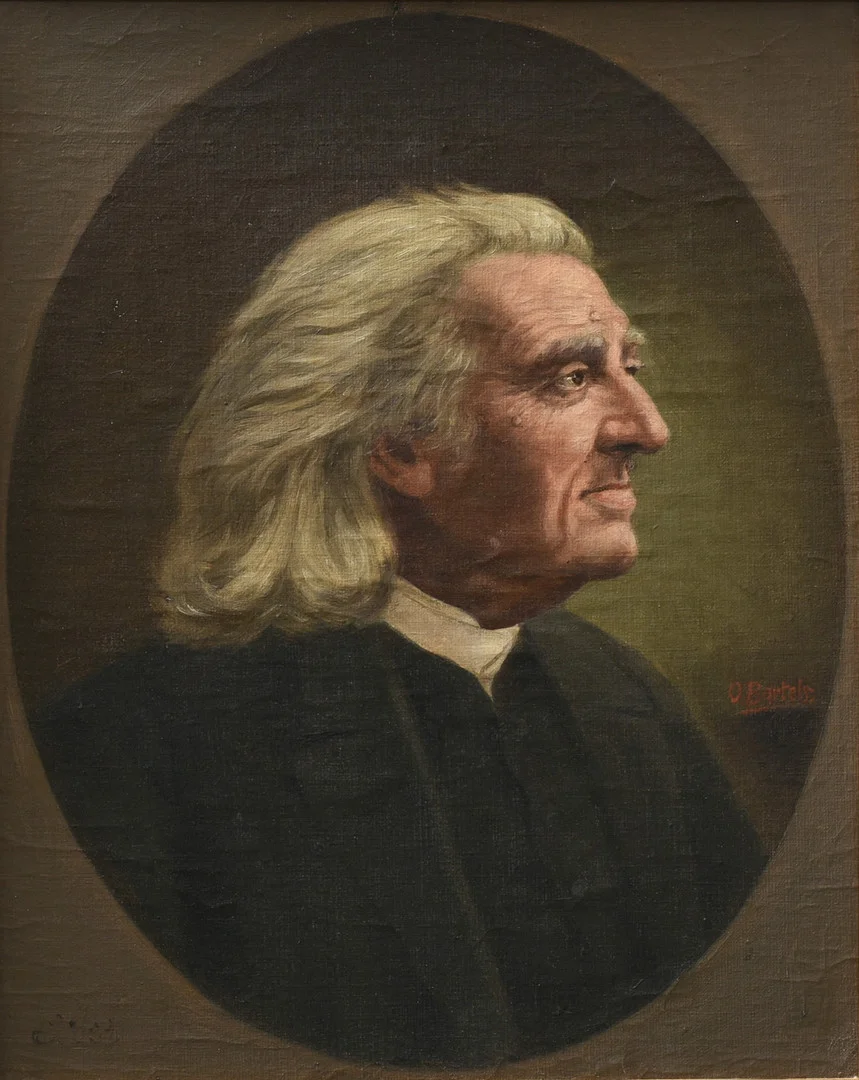 PORTRÆT af komponist og pianist Franz Liszt. Signeret, O. Bartles. Sidste halvdel af 1800-tallet / start 1900-tallet. — Paintings — Sørensen Auktioner