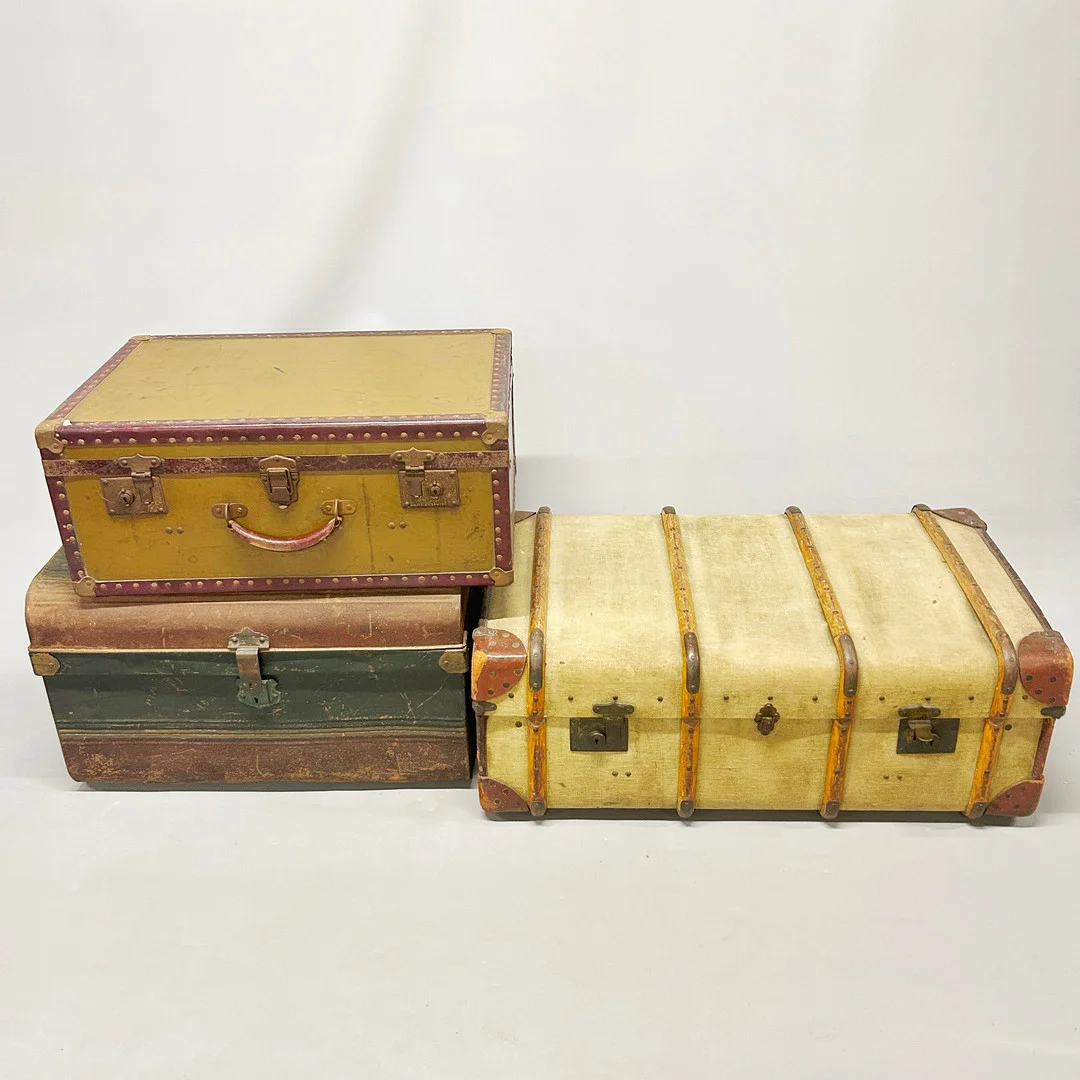 THREE VINTAGE LUGGAGE TRUNKS. — Miscellaneous — Chalkwell Auctions
