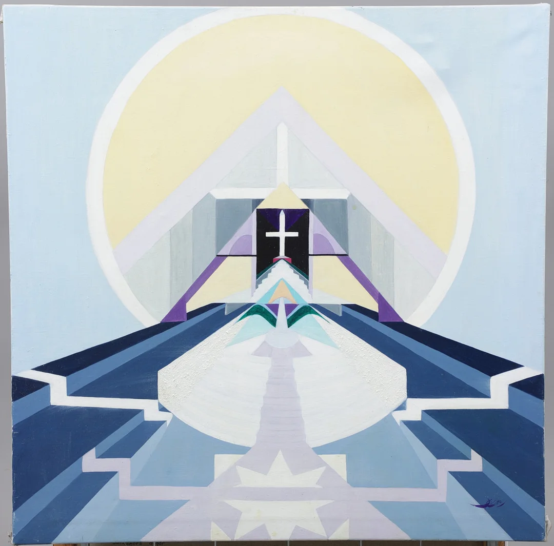 CHRISTIN OHLIN (1946-2025). "Själens vandring", olja på duk, signerad och daterad -92. — Paintings — Växjö Auktionskammare