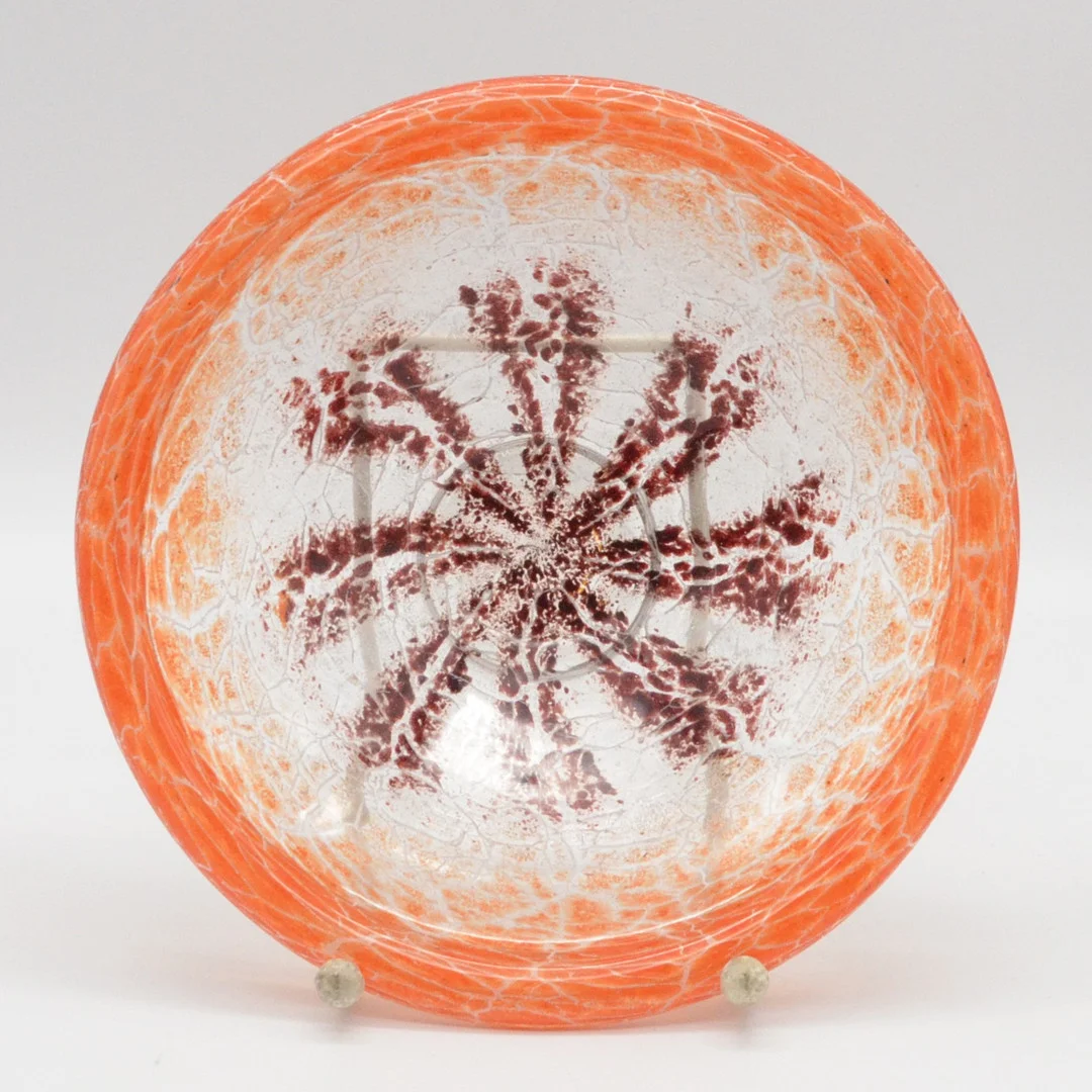 KARL WIEDMANN. FÜR WMF IKORA, KRISTALLGLASSCHALE, MIT PULVEREINSCHMELZUNGEN, UM 1930ER JAHRE. — Art glass — Kunst- und Auktionshaus Kleinhenz